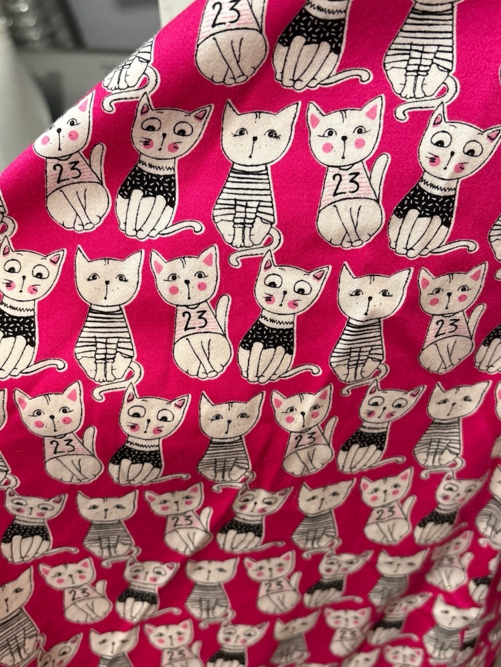Petrune Kitty Cat Print Retro Pink Fit & Flare Skater Dress Rockabilly Pinup S - Picture 6 of 6